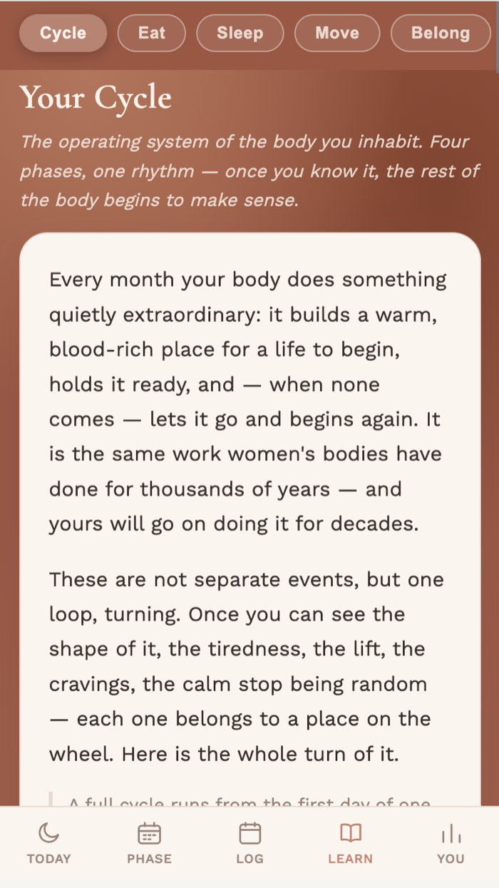 Learn — Your Cycle
